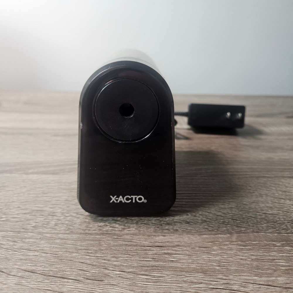 X-ACTO Electric Pencil Sharpener Elmer's Model 195xx IT Grey Black with Adapter